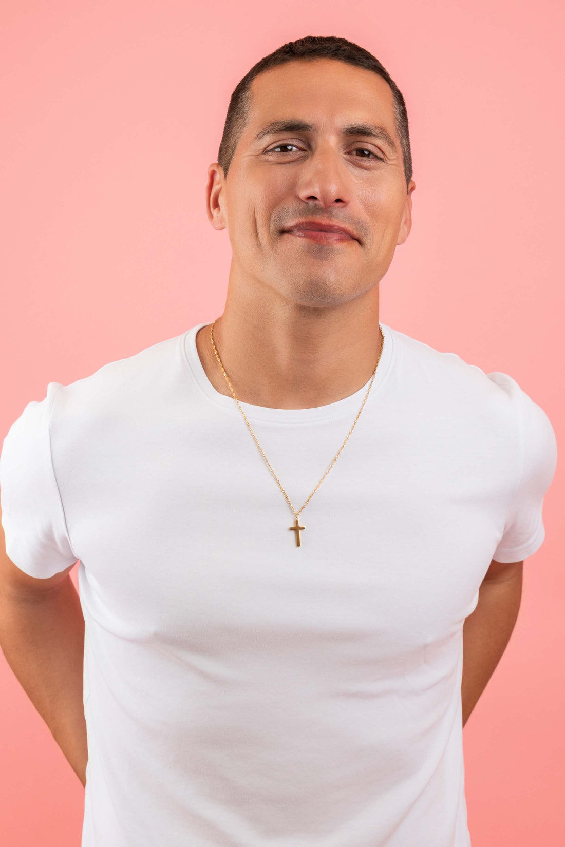 Gold Faith Cross Necklace