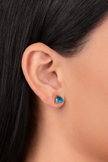 Birthstone Studs &amp; Toggle Charm Necklace Gift Set