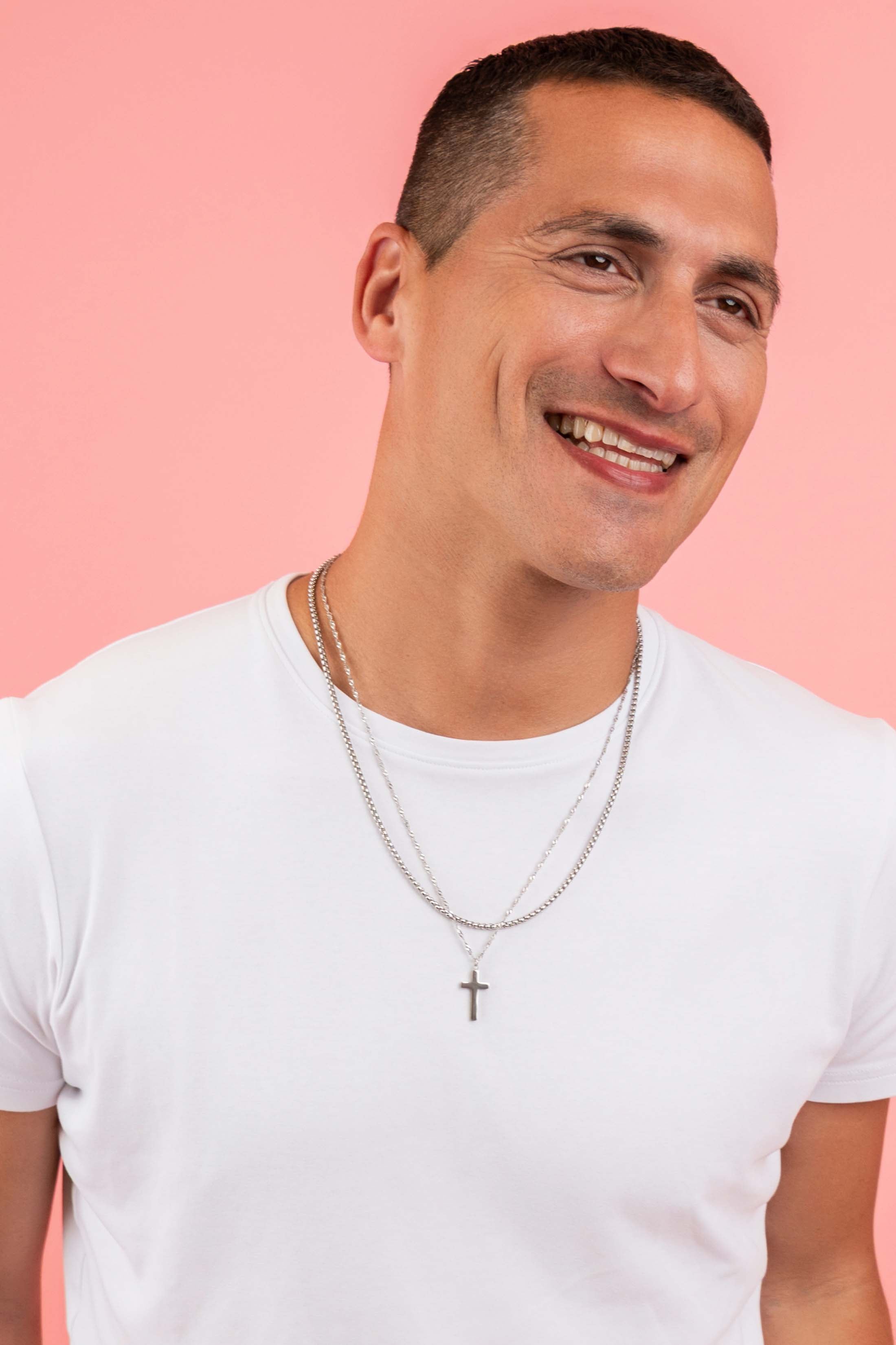 Silver Faith Cross Necklace