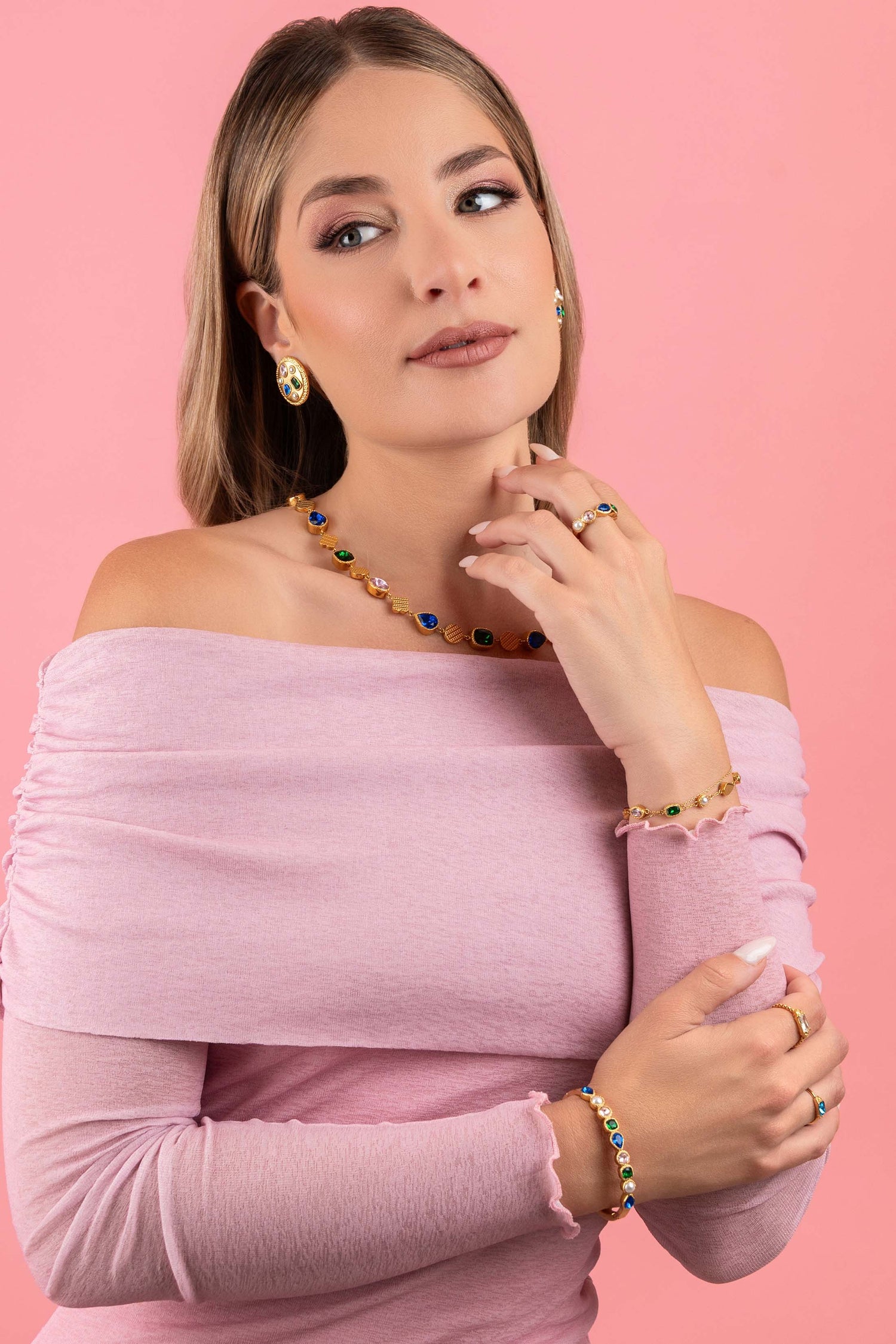 Citadel Whisper Bracelet, Fortress Ring &amp; Rossica Candle Gift Set
