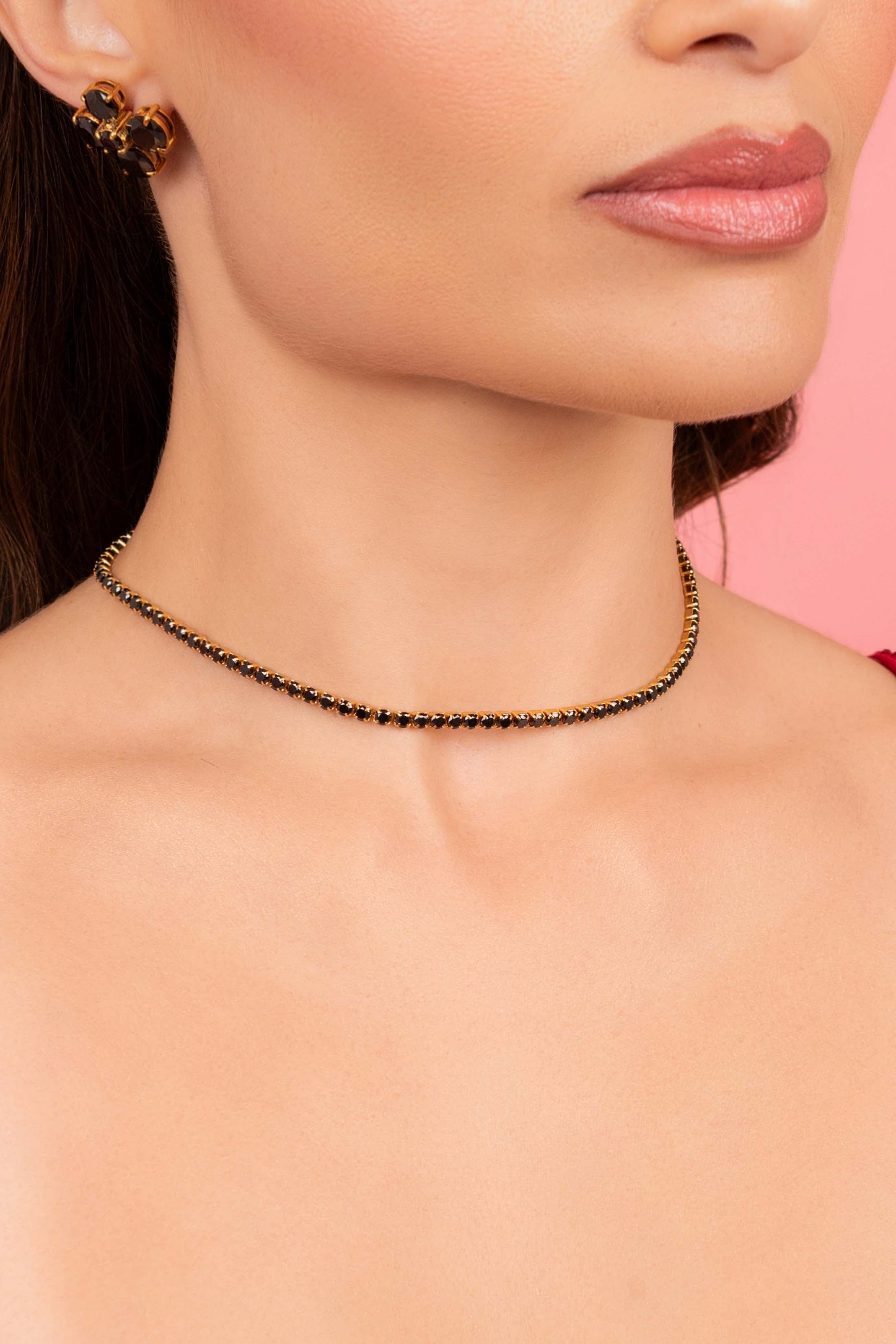 Tnabbret Petals Tennis Choker