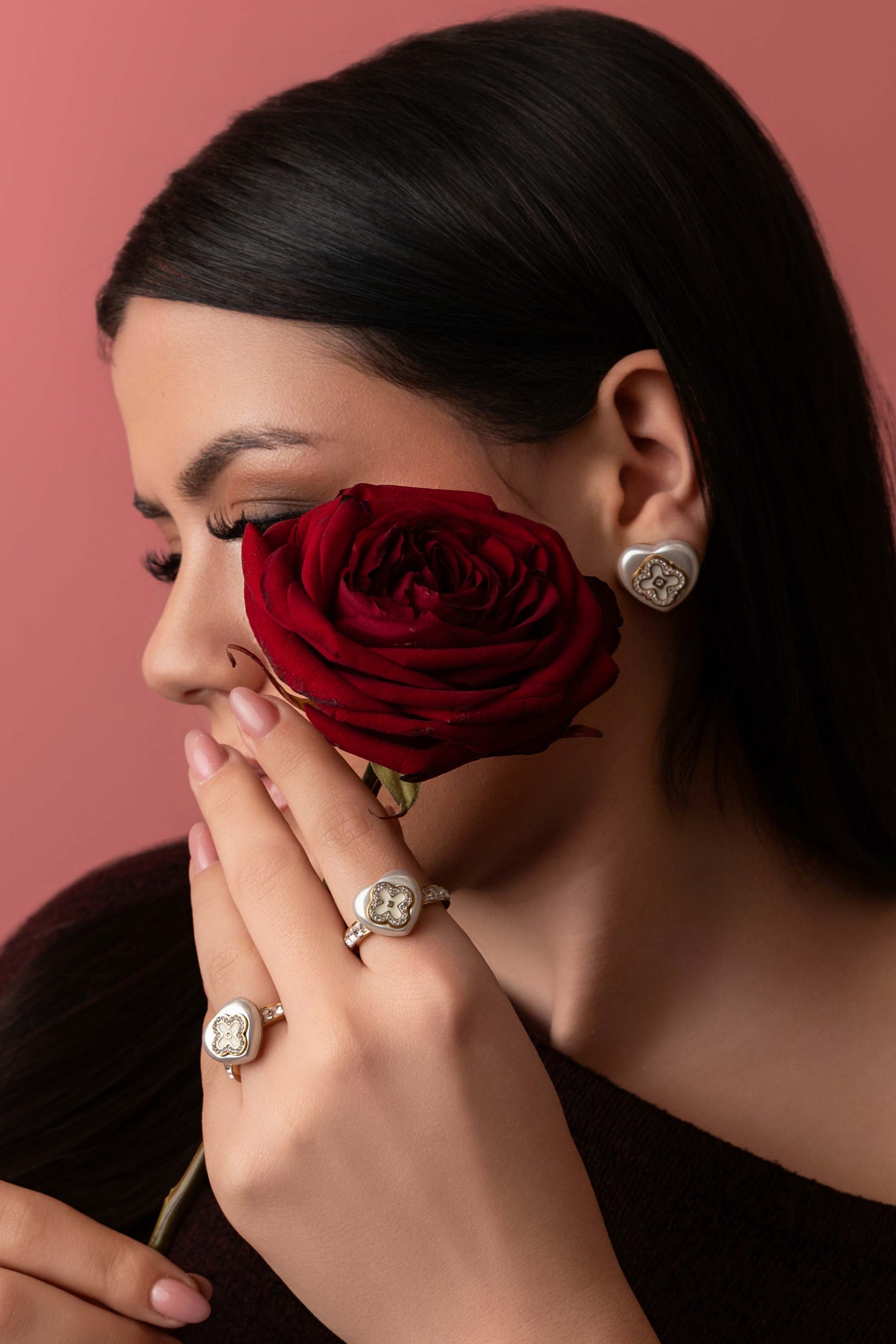 Camille Stud Earrings &amp; Ring Gift Set