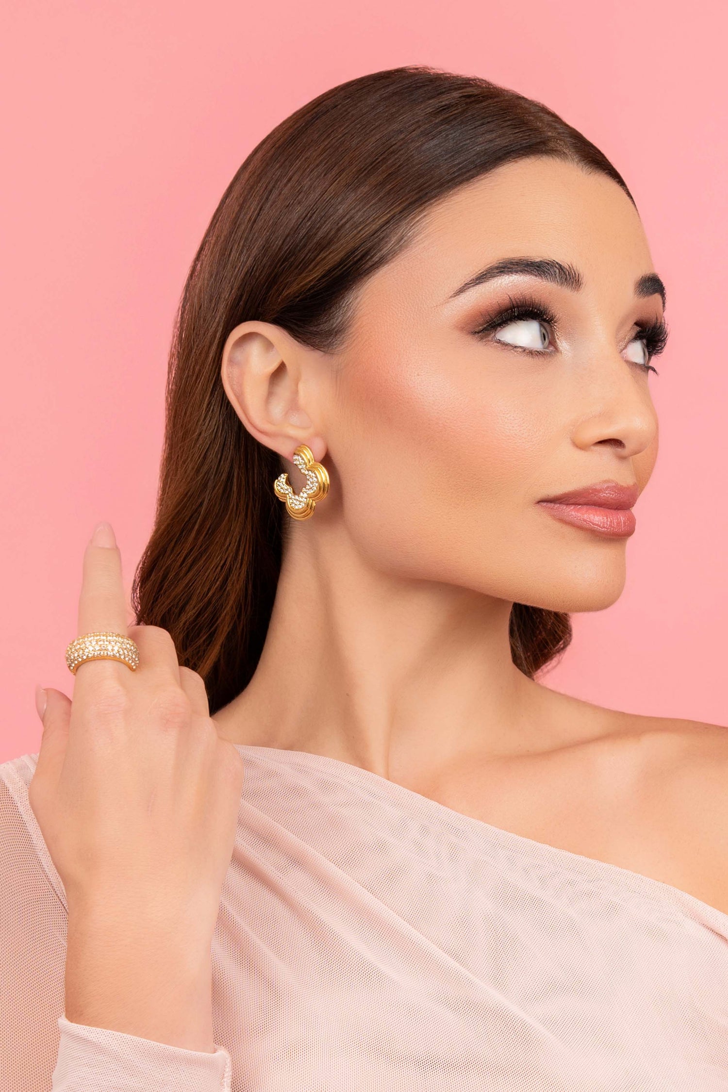 Carisma Crest Statement Stud Earring Set