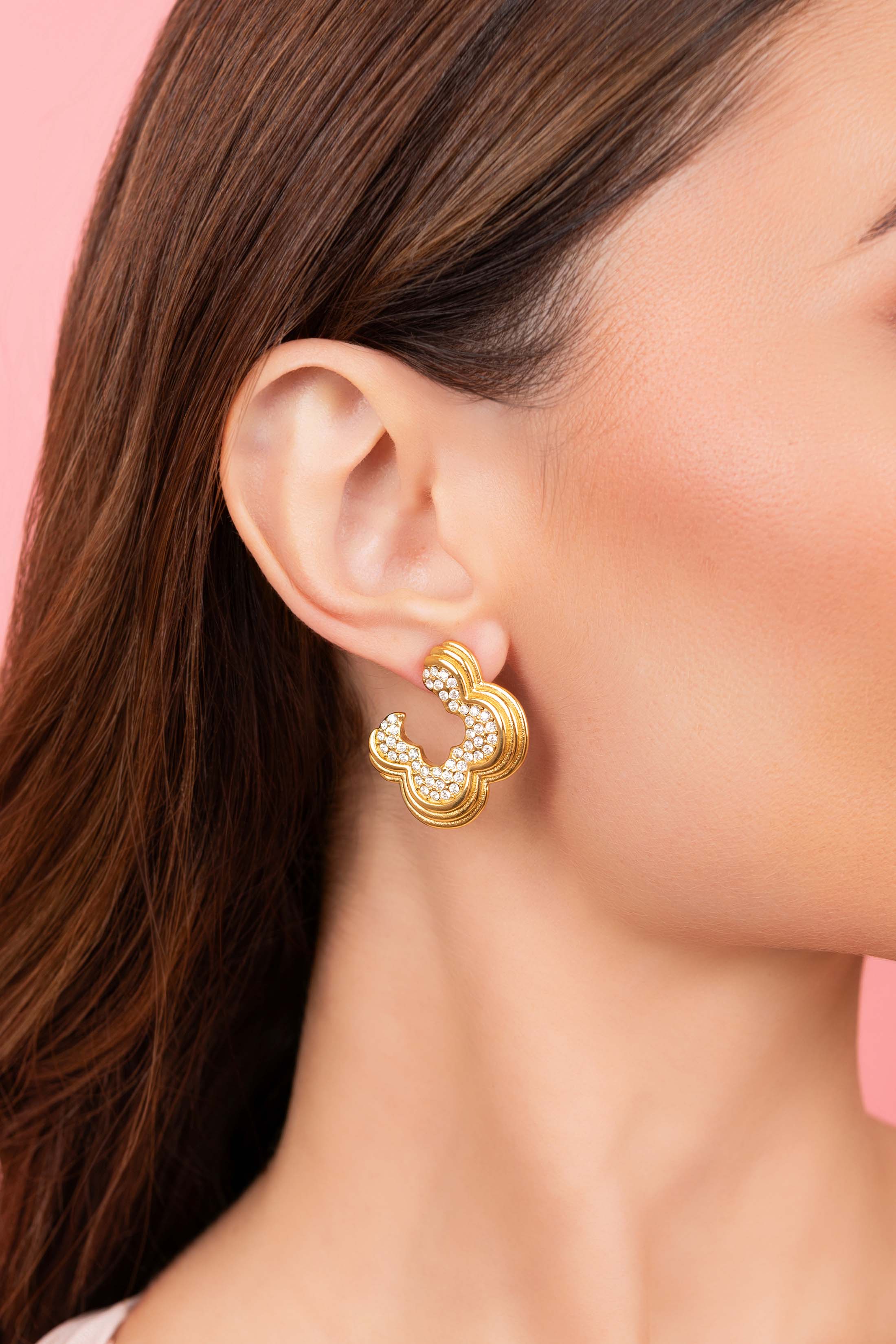 Carisma Crest Statement Stud Earring Set