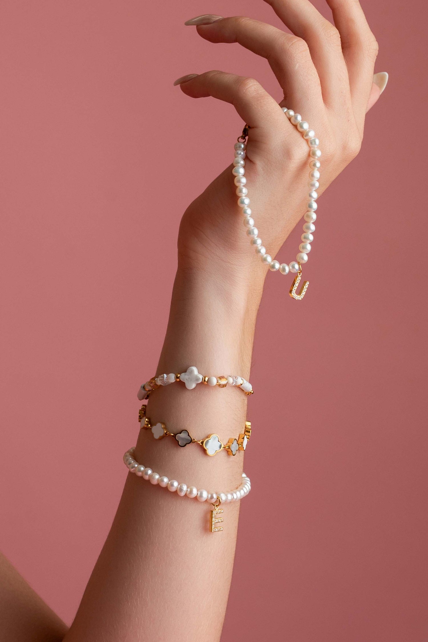 Initial Freshwater Pearl Bracelet