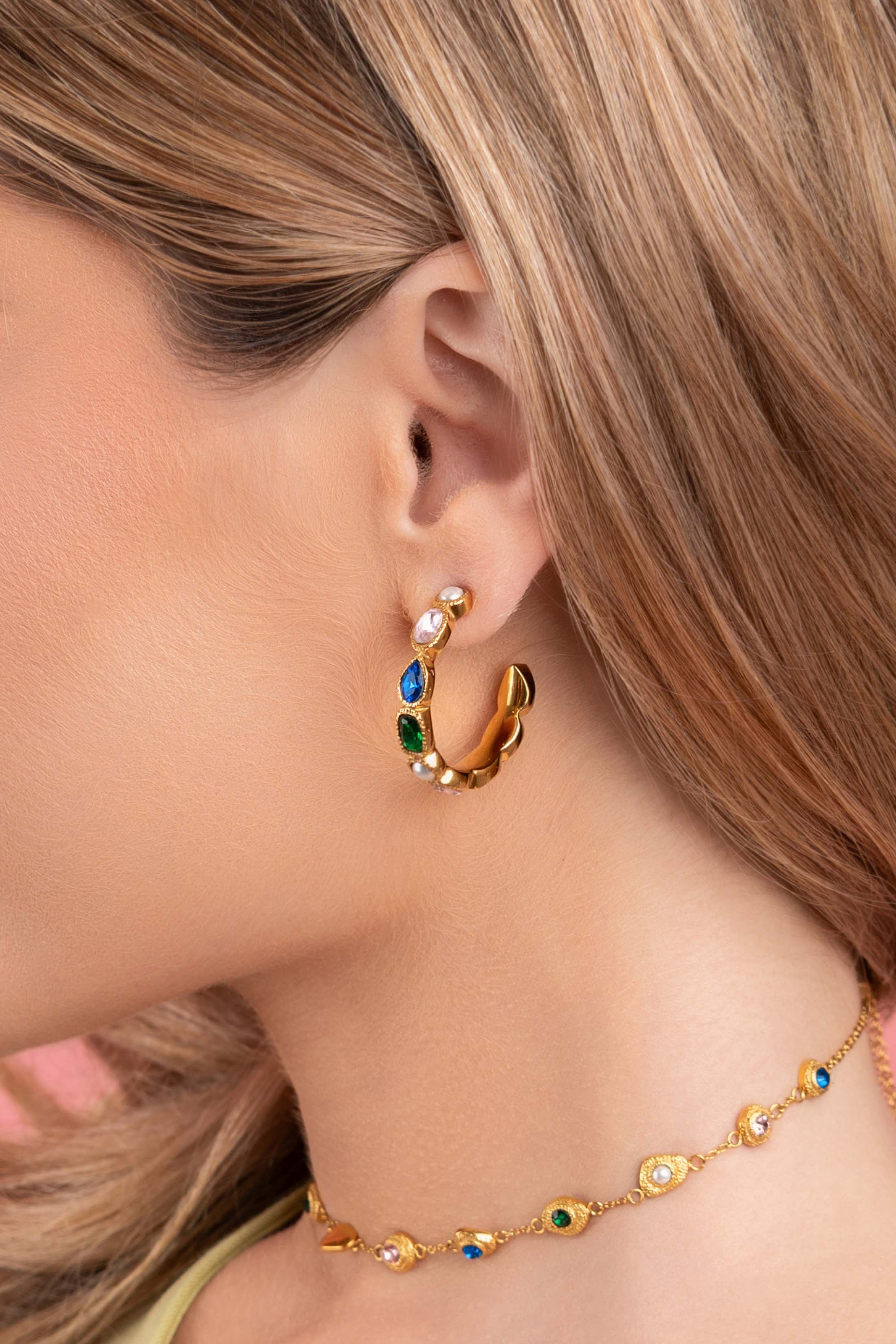 Fortress Hoop Earring Set