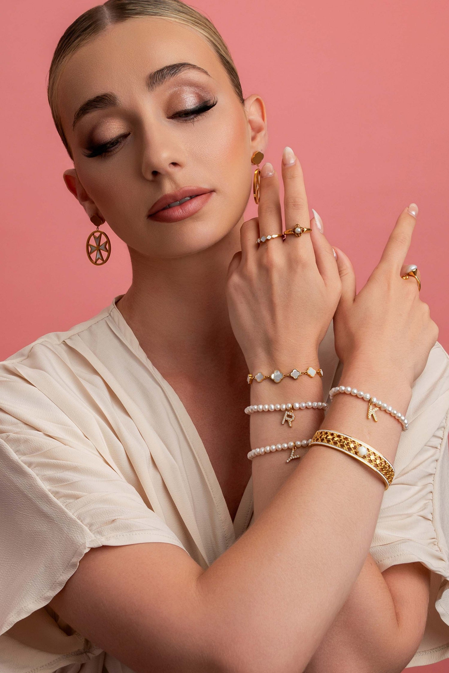 Initial Freshwater Pearl Bracelet