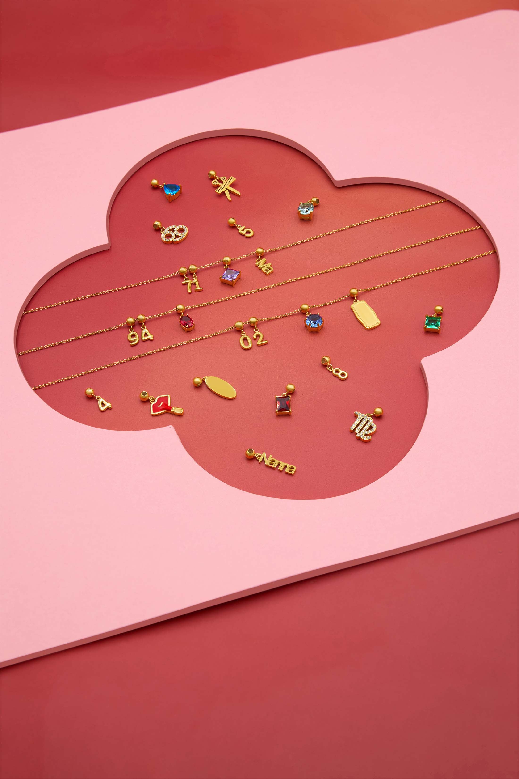 Number Toggle Charm Pendant