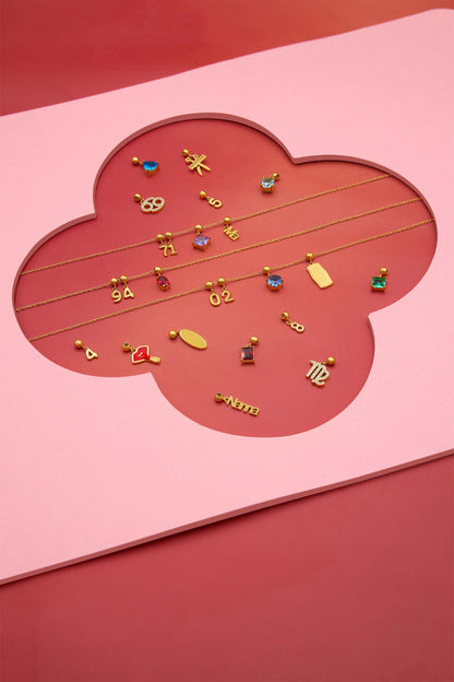 Number Toggle Charm Pendant