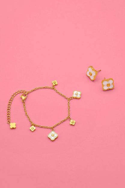 Isabella Stud Earrings &amp; Bracelet Gift Set