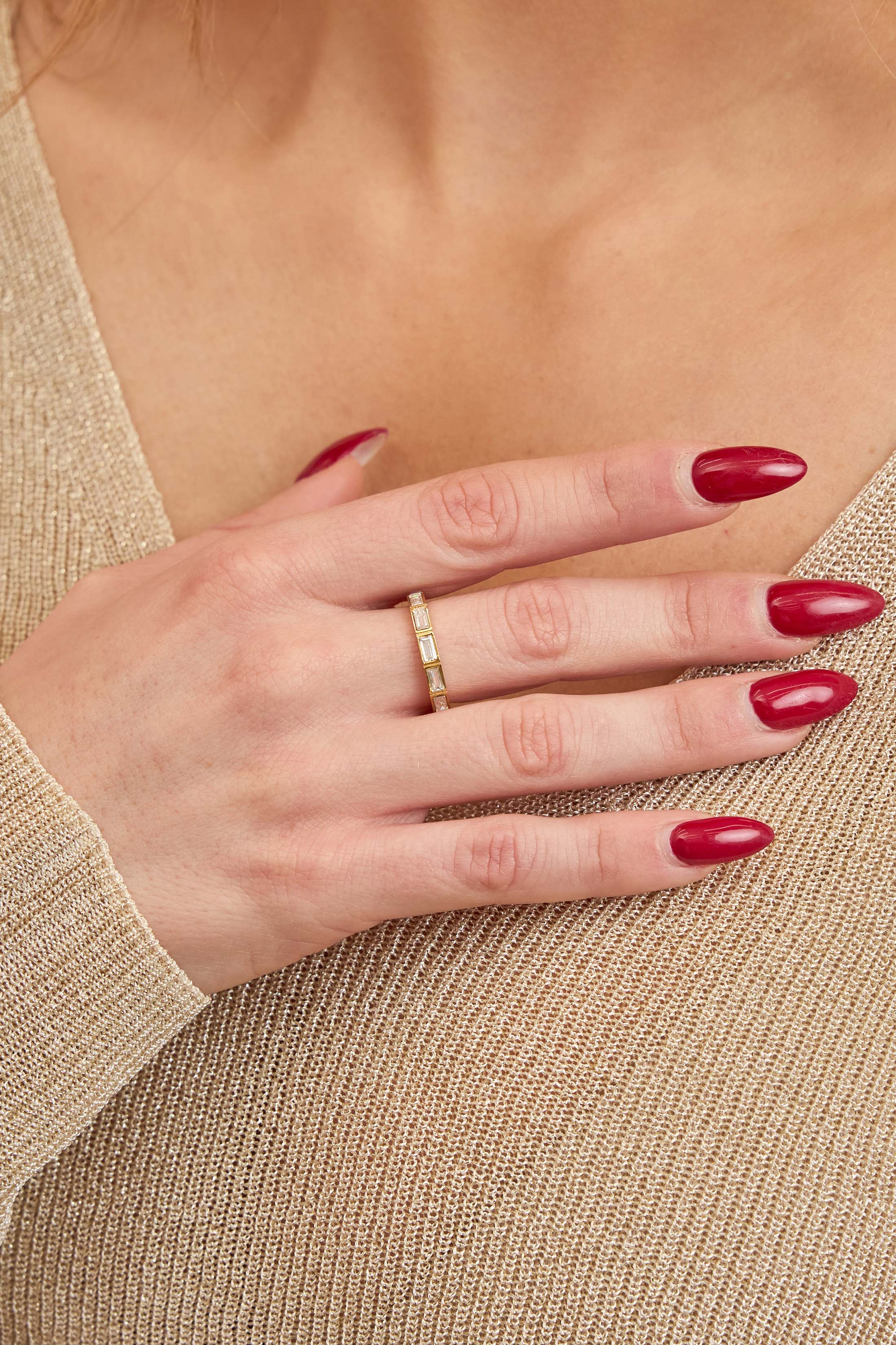 Baguette Crystal Ring