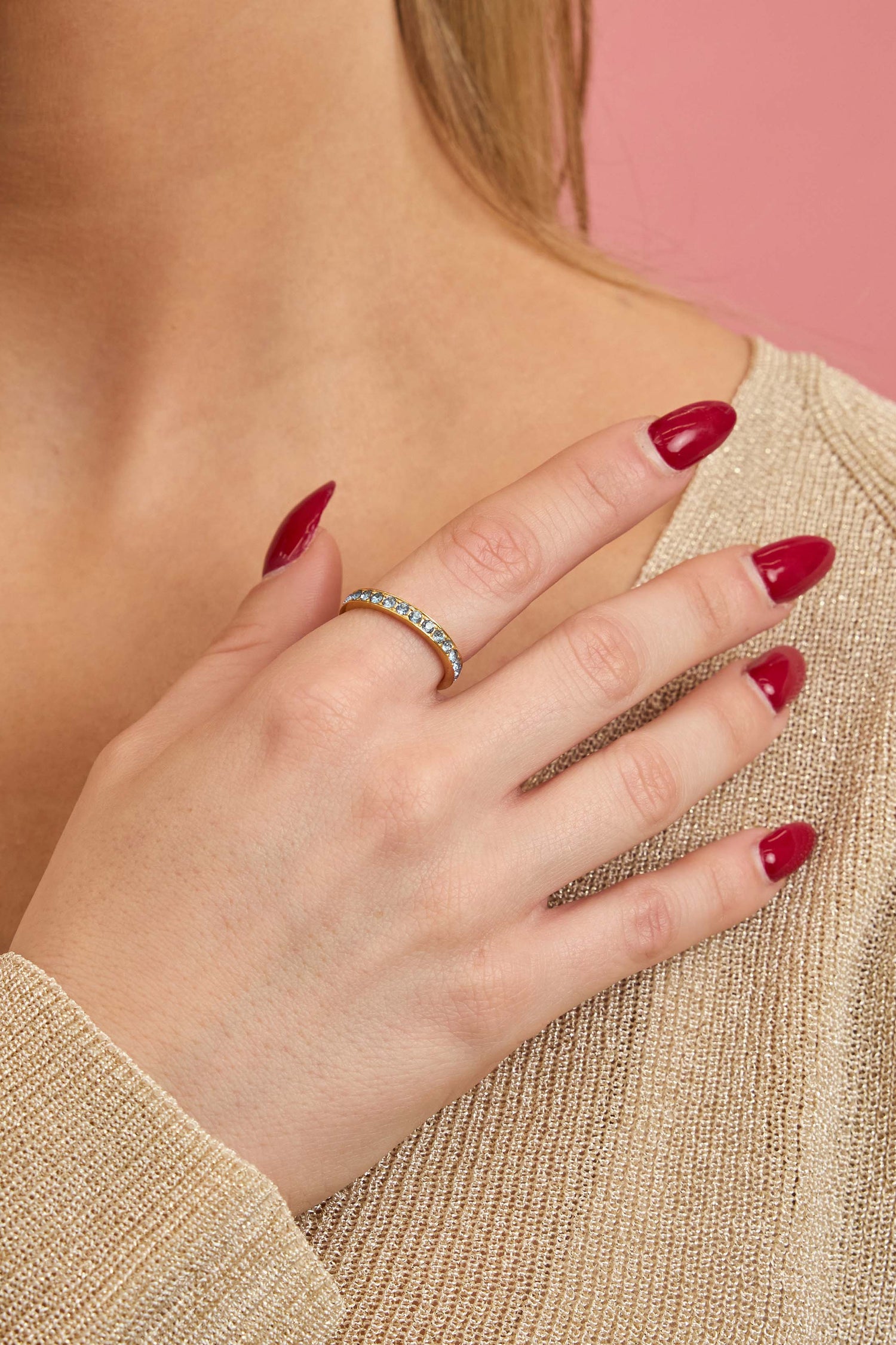 Ocean Halo Crystal Ring