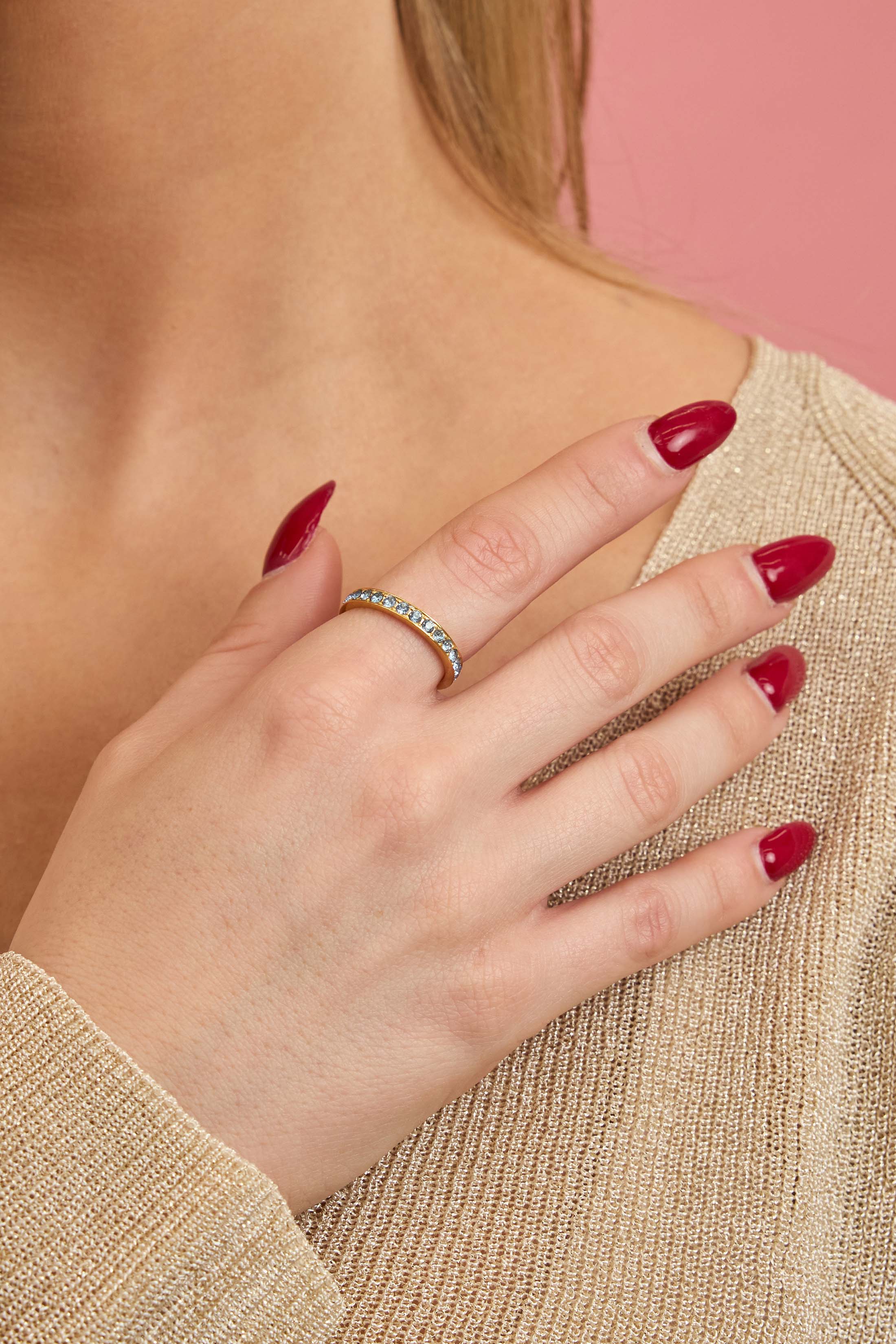 Ocean Halo Crystal Ring