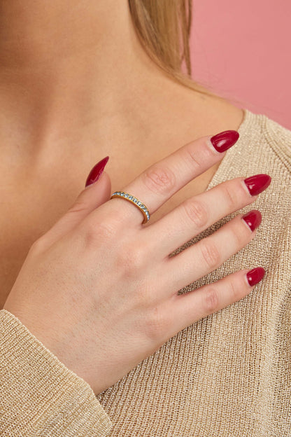 Ocean Halo Crystal Ring