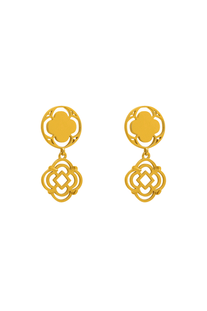 Stone Station Drop Stone Stud Earring Set