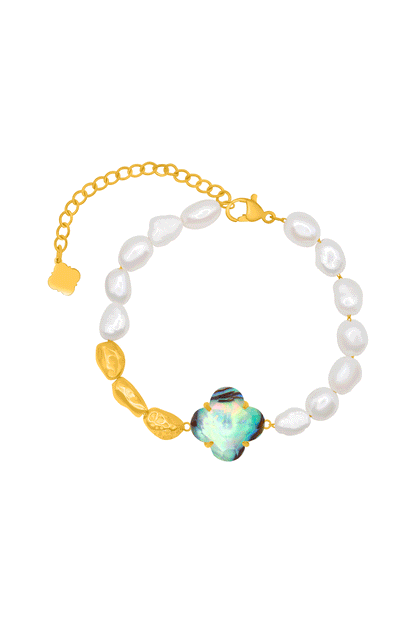 Stone Station Pearl Duet Bracelet