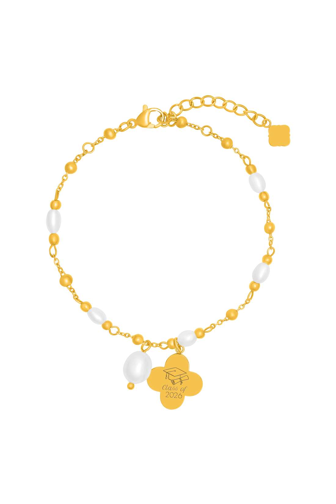 Freshwater Pearl Graduation Charm Bracelet