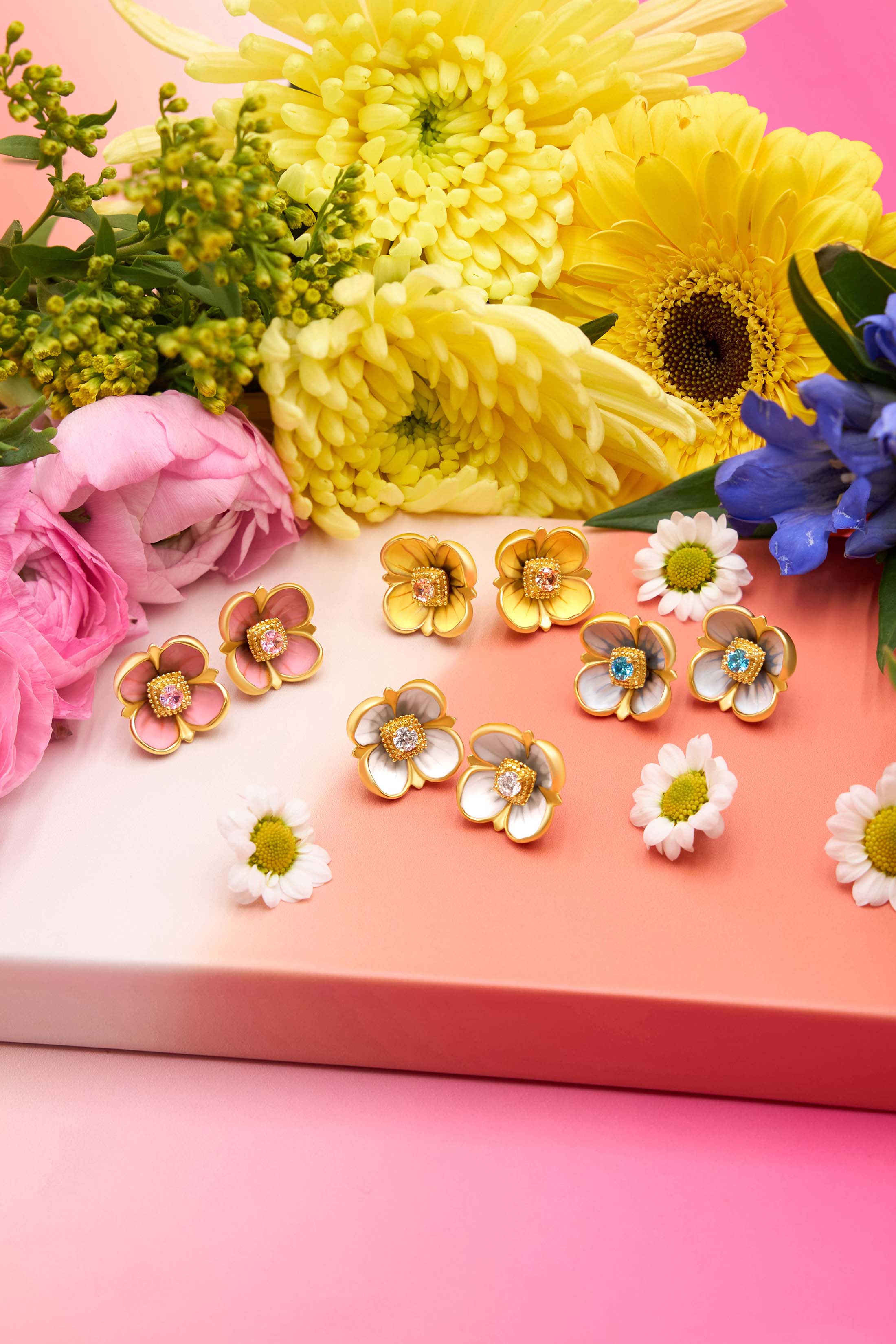 Pimpernell Blu Stud Earring Set