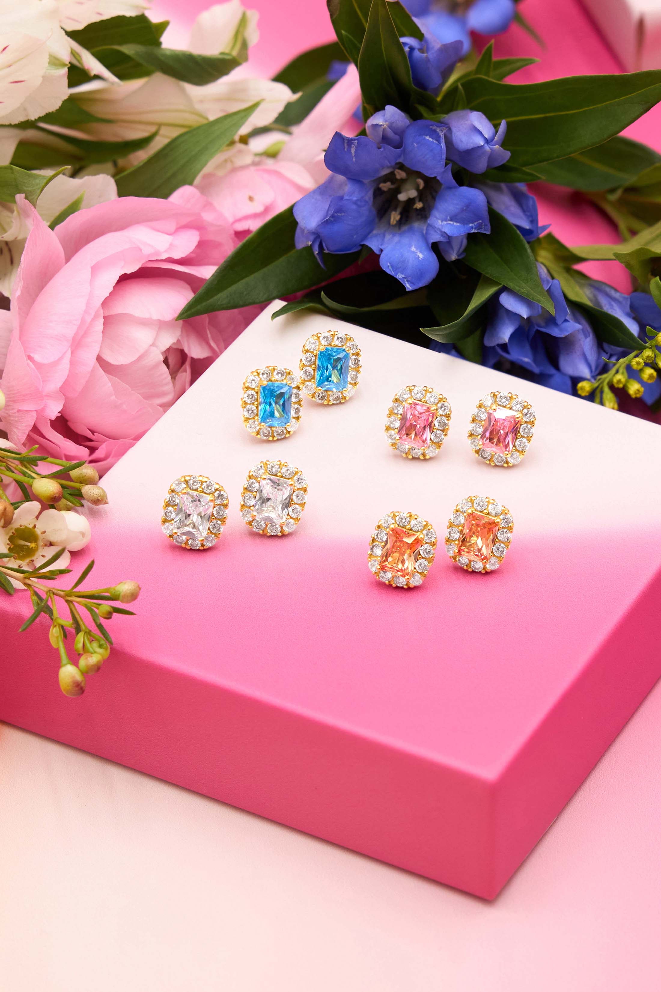 Pimpernell Blu Alba Stud Earring Set