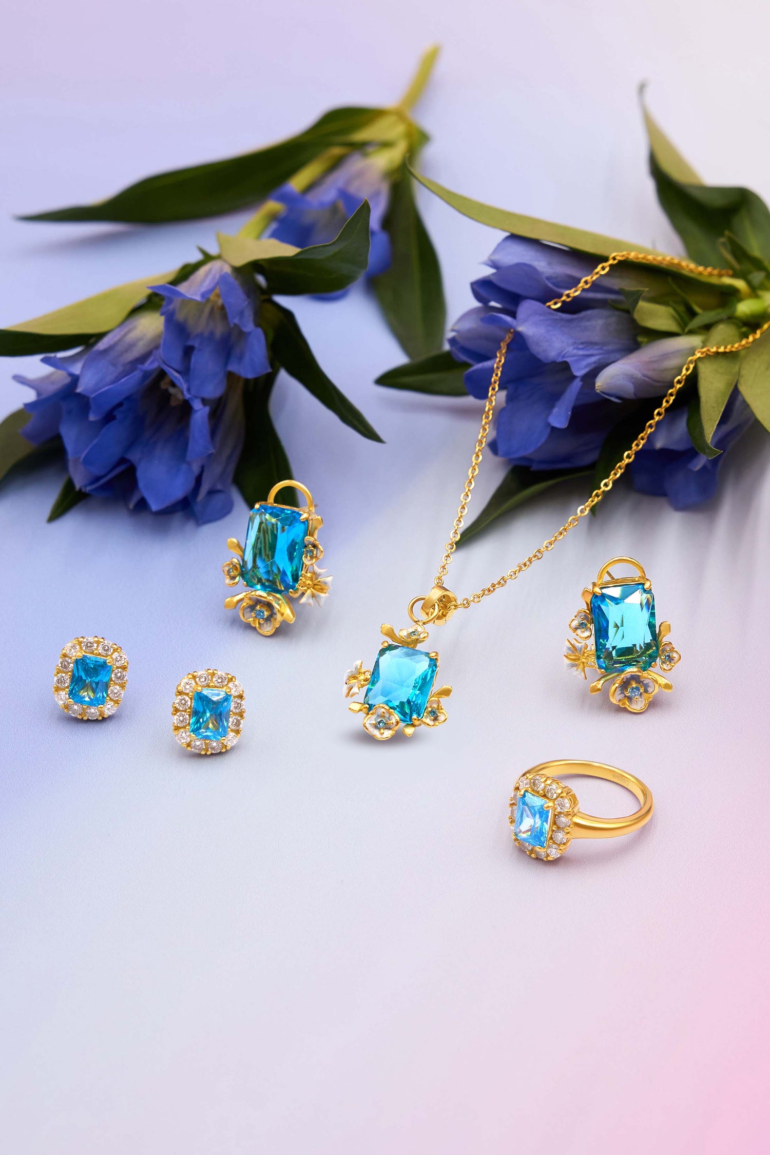 Pimpernell Blu Alba Ring