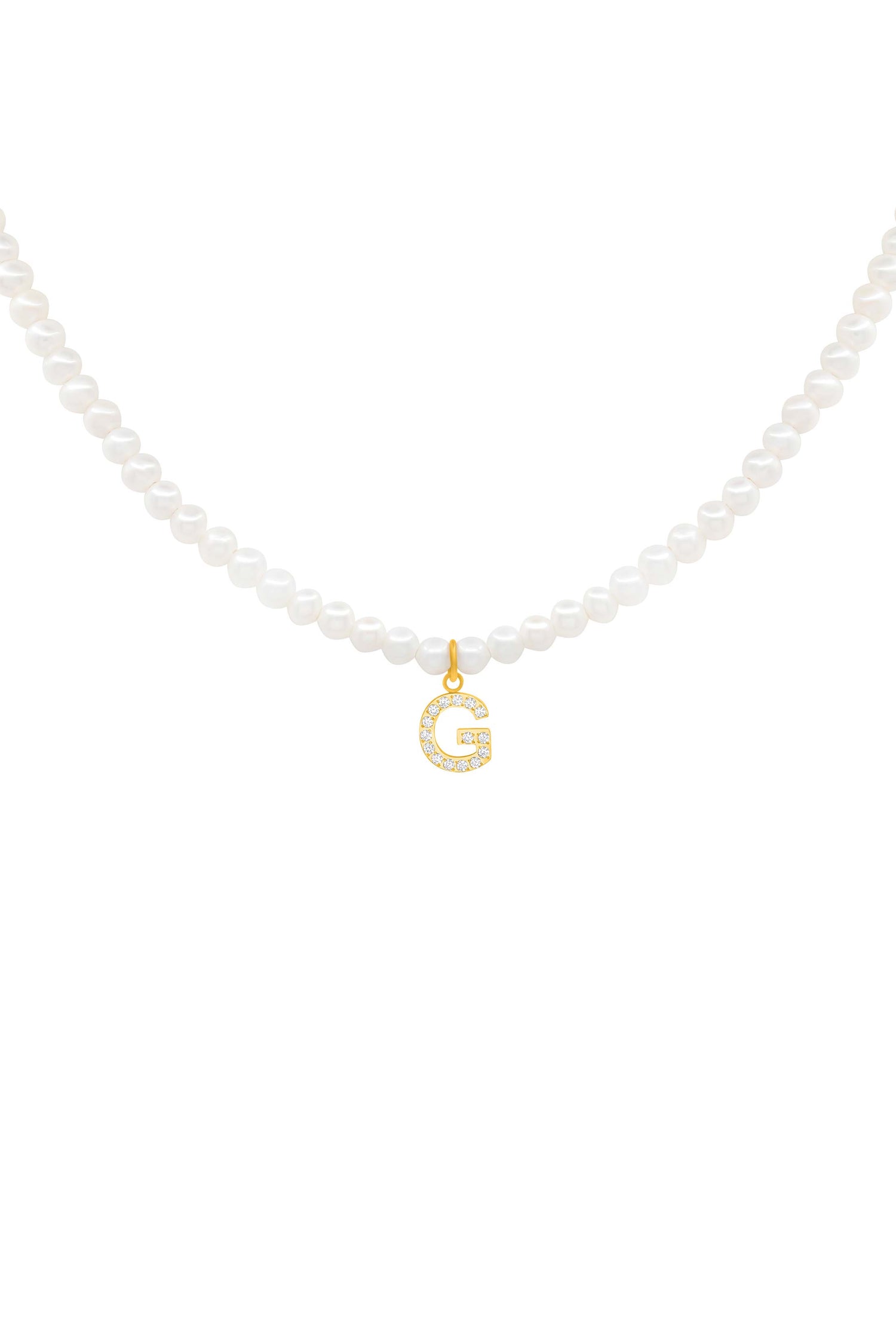 Initial Freshwater Pearl Necklace
