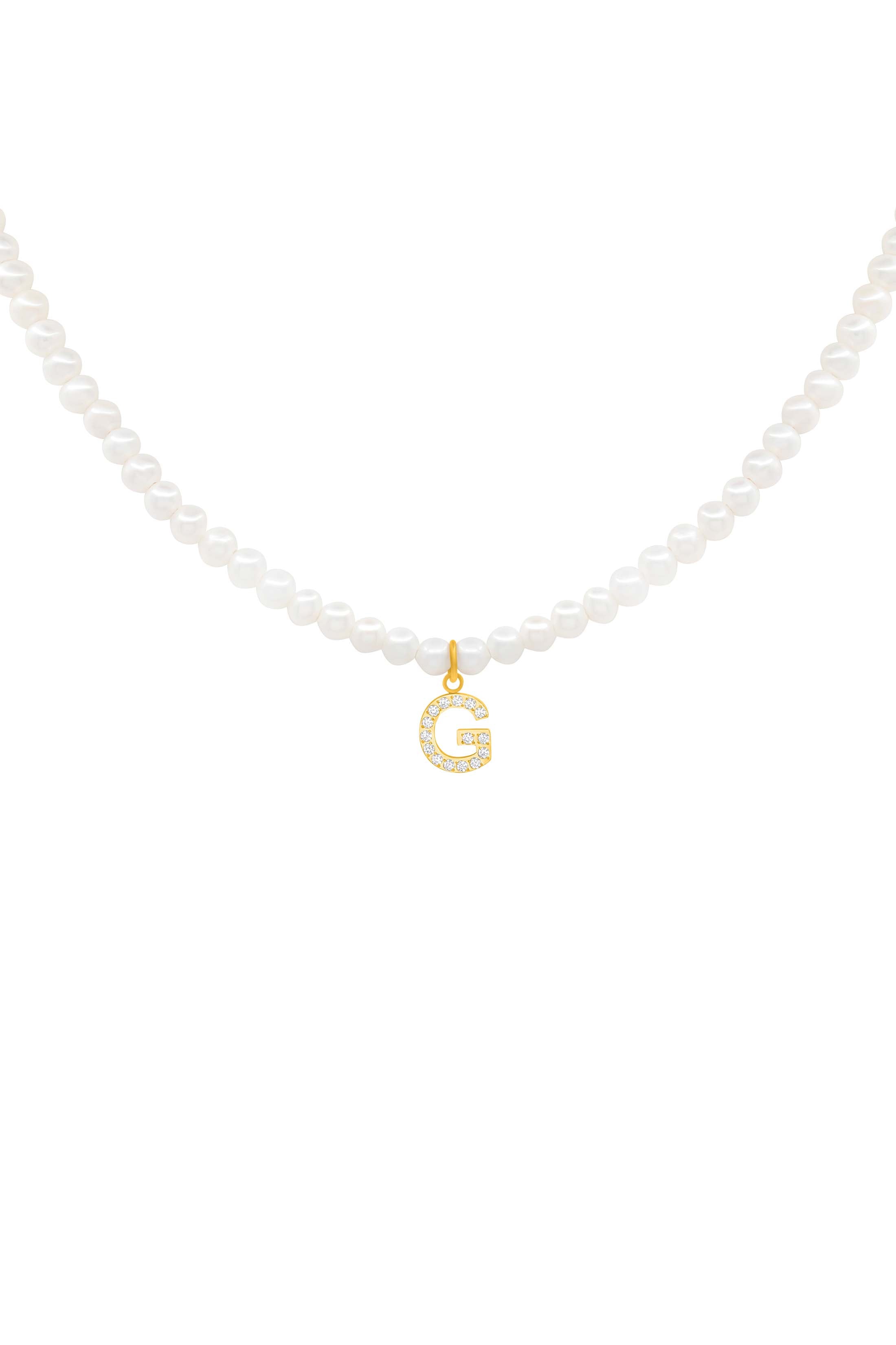 Initial Freshwater Pearl Necklace