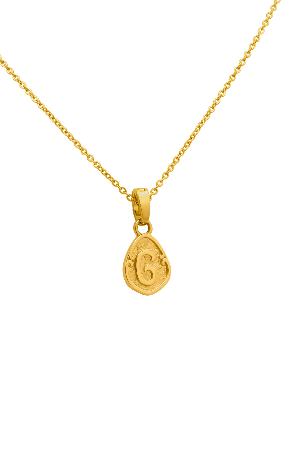 &quot;G&quot; Tberfil Letter Pendant with Petite Adjustable Chain Necklace