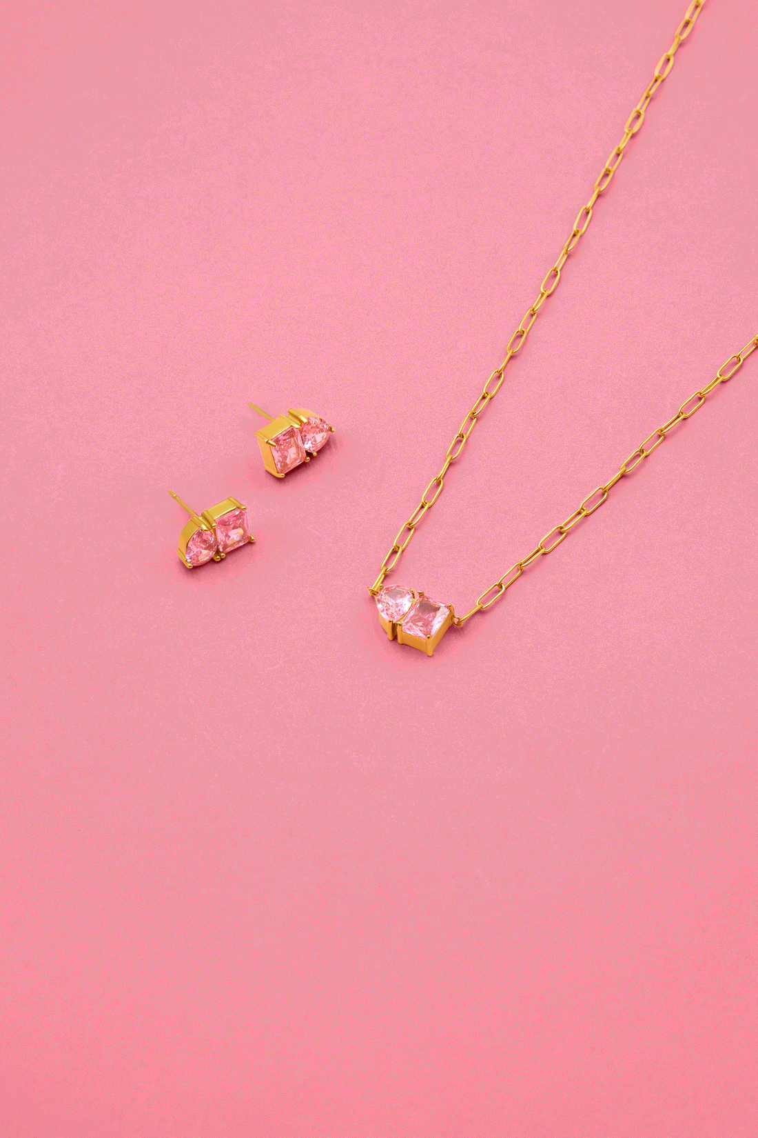 Harmony Duo Stud Earrings &amp; Necklace Gift Set