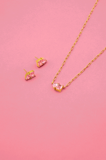 Harmony Duo Stud Earrings &amp; Necklace Gift Set
