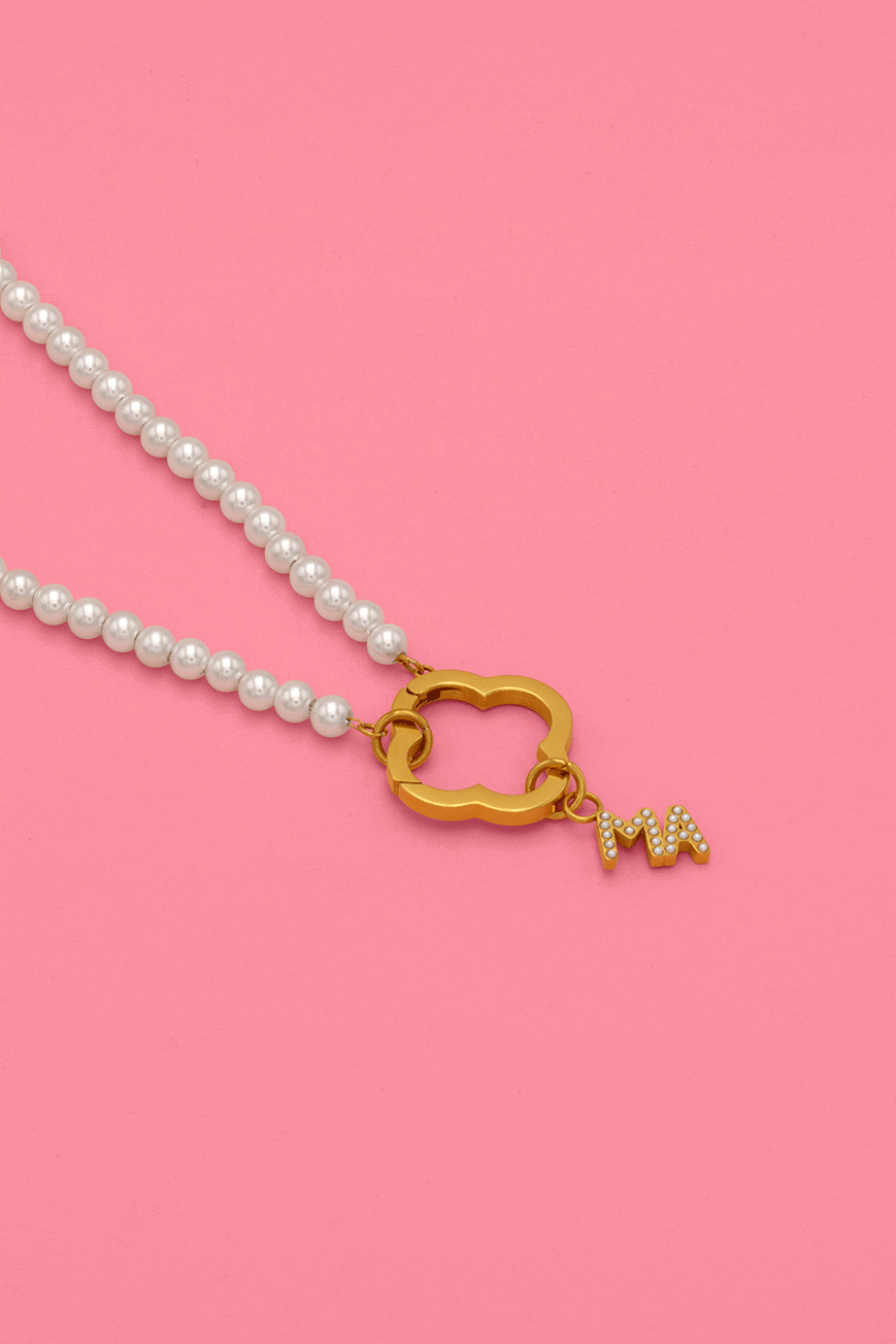 Pearl Charm Necklace &amp; Ma/Nanna Pearl Pendant Gift Set