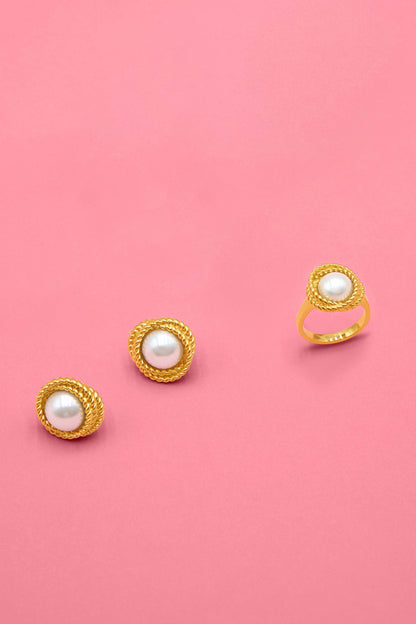 Riviera Knots Ring &amp; Stud Gift Set