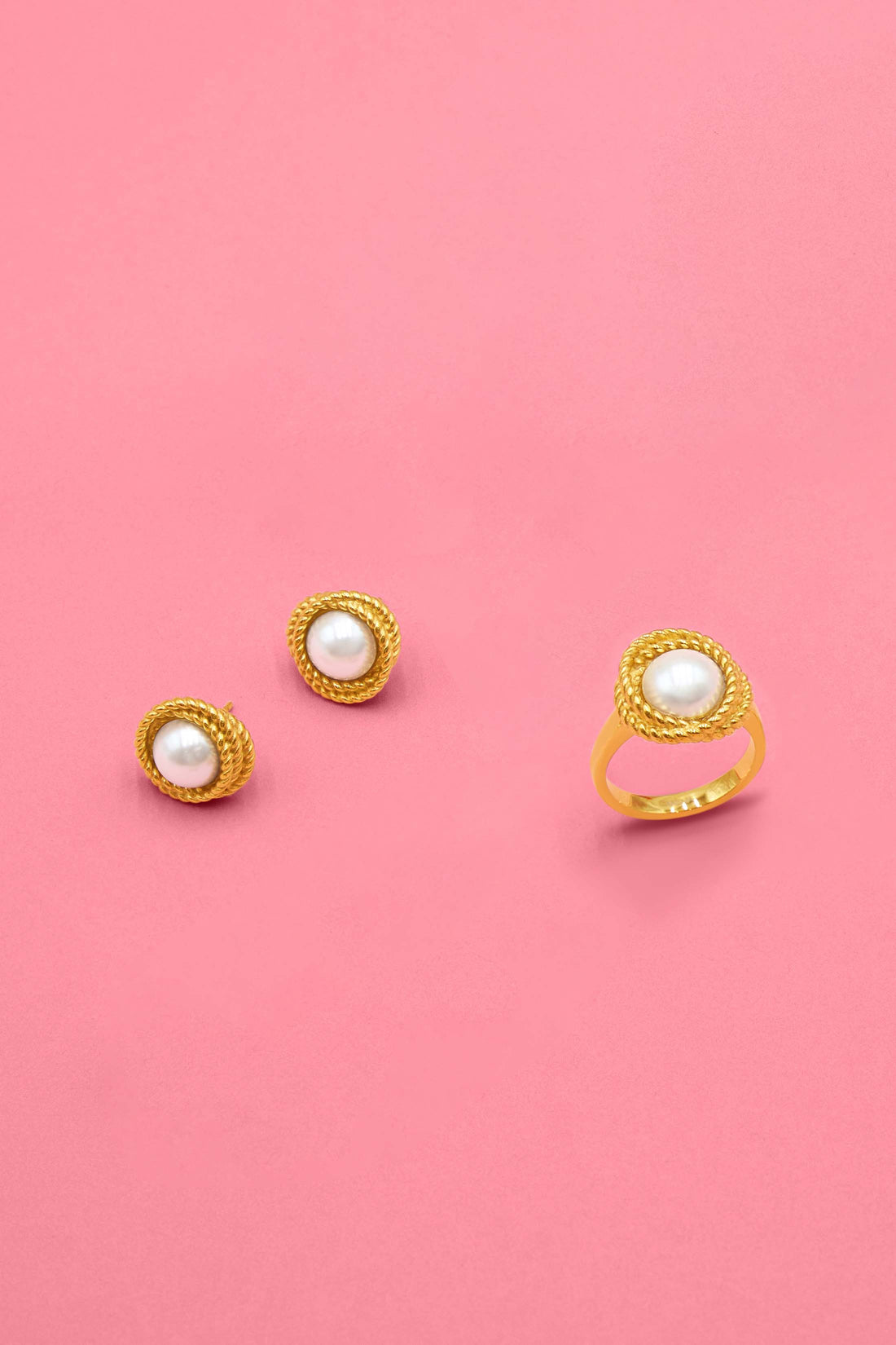 Riviera Knots Ring &amp; Stud Gift Set