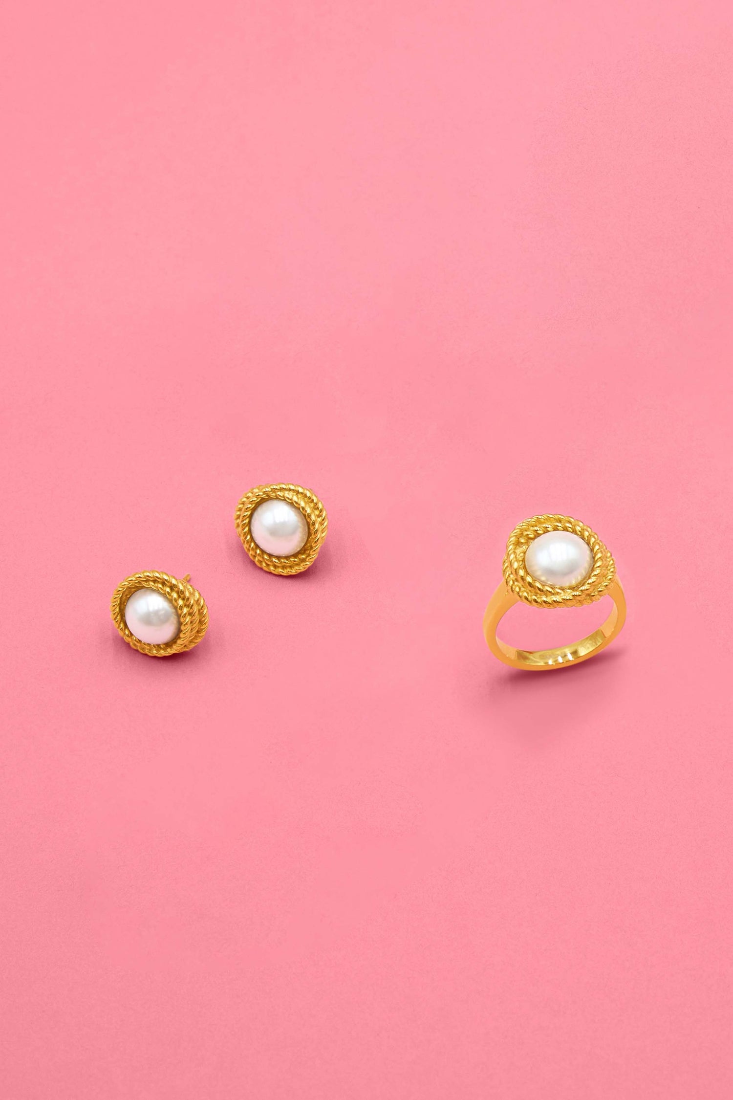 Riviera Knots Ring &amp; Stud Gift Set