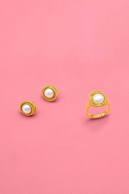 Riviera Knots Ring &amp; Stud Gift Set