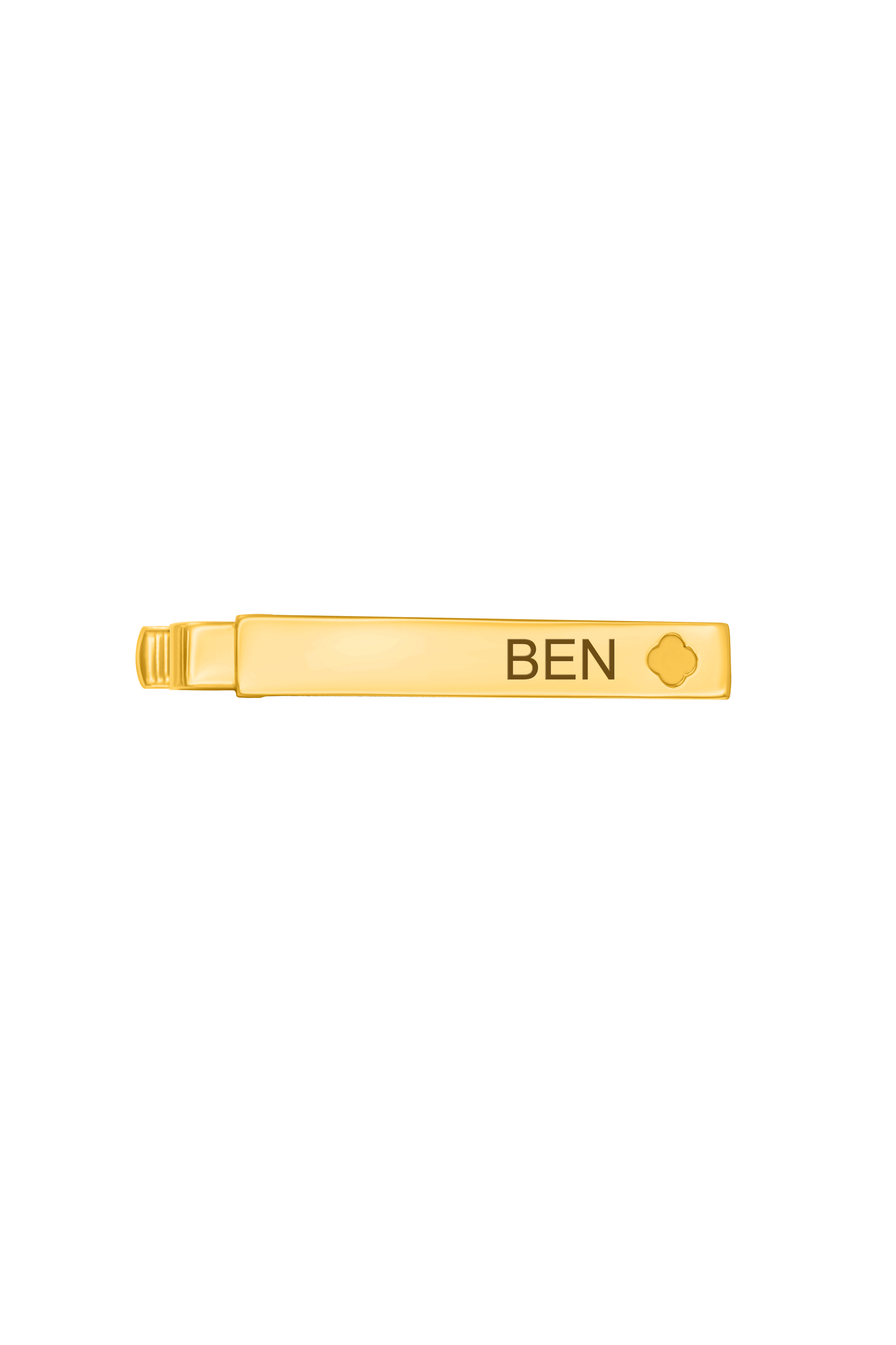 ⁠Gold Carisma Crest Tie Clip