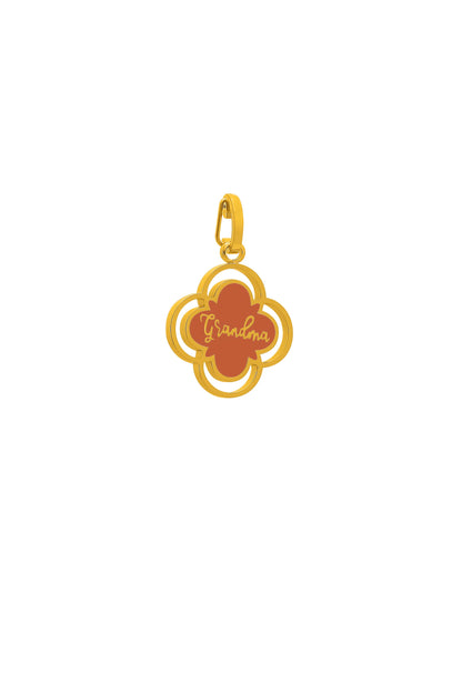 "Grandma" Pink Enamel Pendant