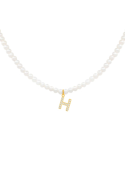 Initial Freshwater Pearl Necklace