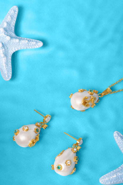 Ocean Treasure Statement Earring Set
