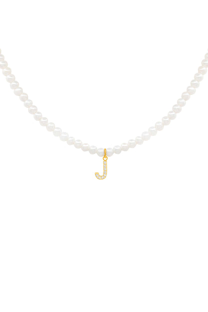 Initial Freshwater Pearl Necklace
