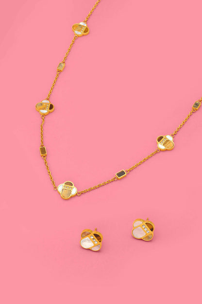Claudia’s Stud Earrings &amp; Emilia’s Long Chain Necklace Gift Set
