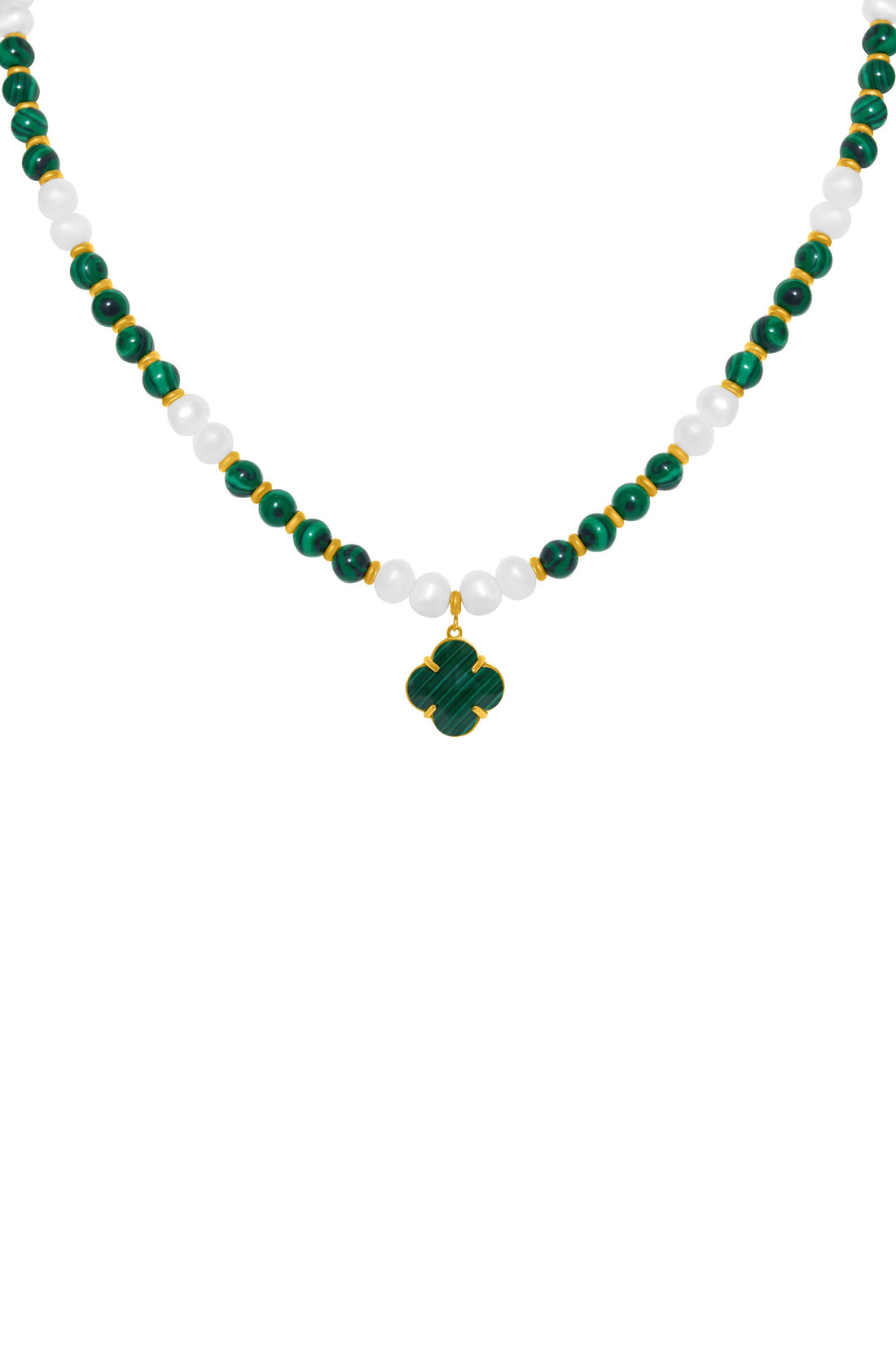 Malachite Pearl Necklace