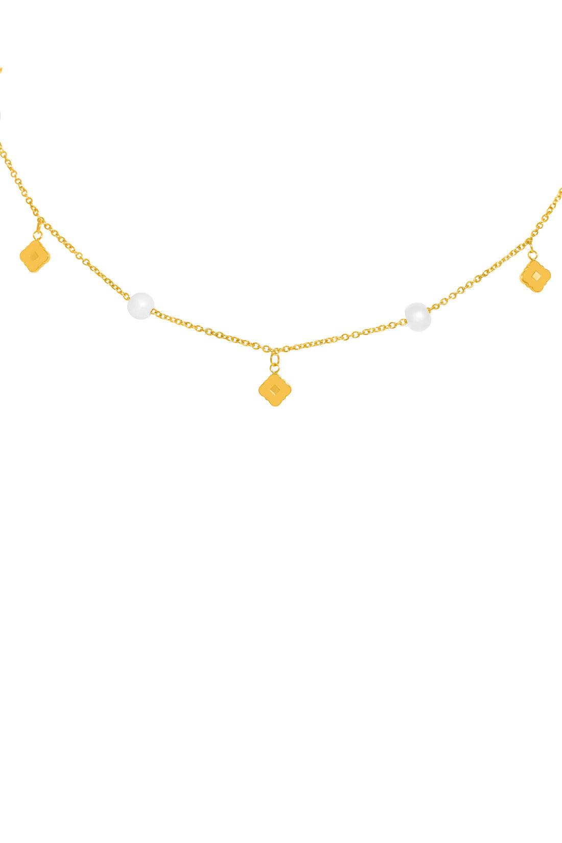 Pearl Tide Charm Necklace