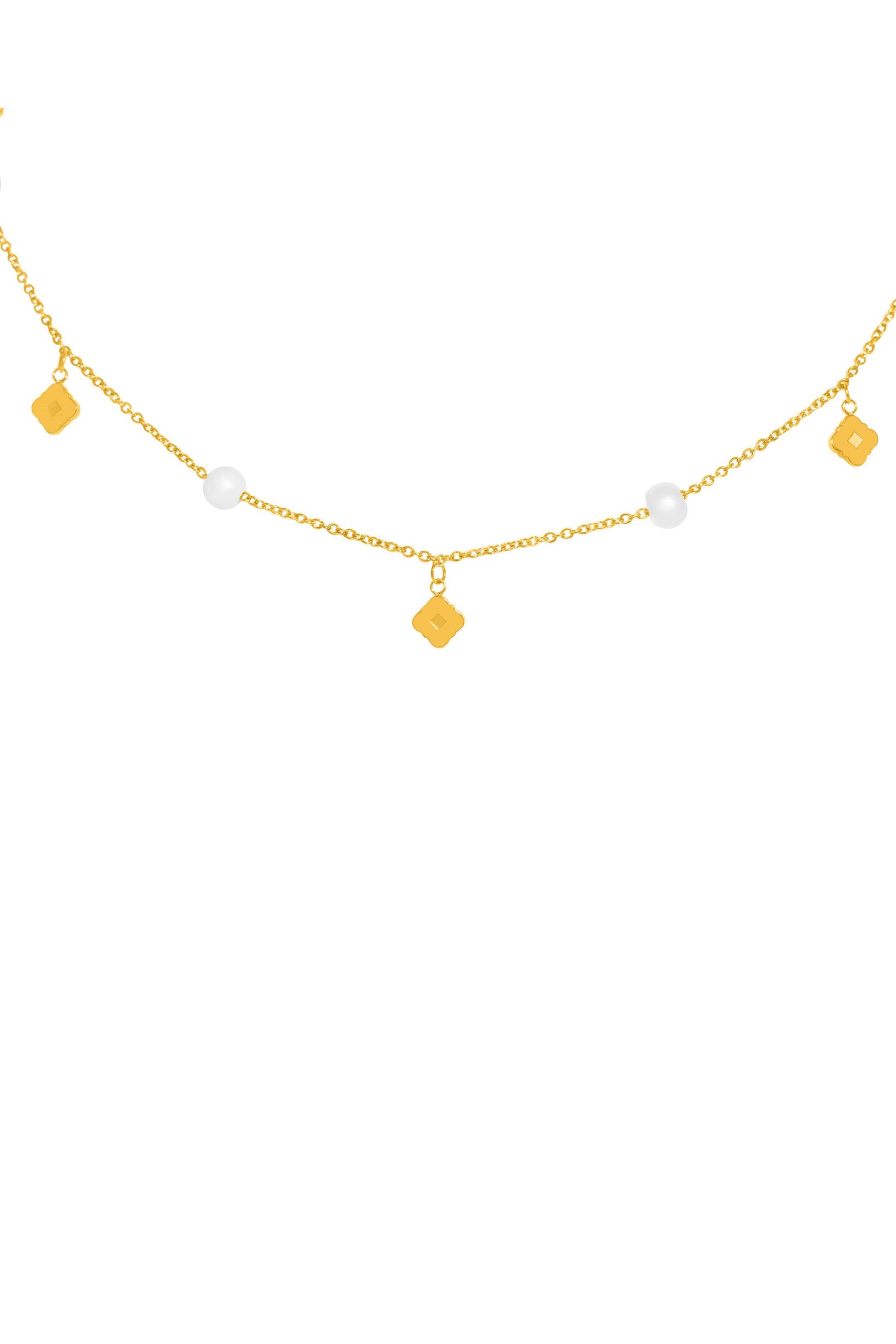 Pearl Tide Charm Necklace