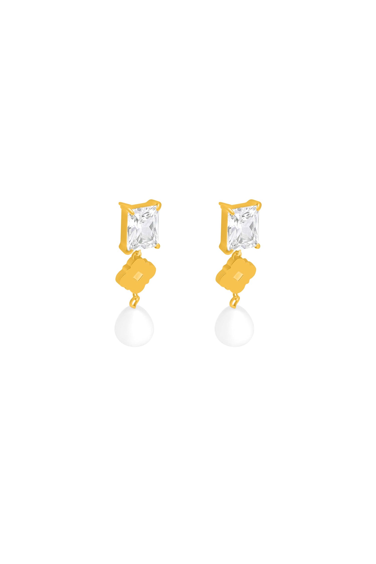 Pearl Glow Drop Stud Earring Set
