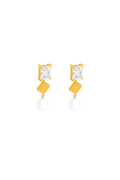 Pearl Glow Drop Stud Earring Set