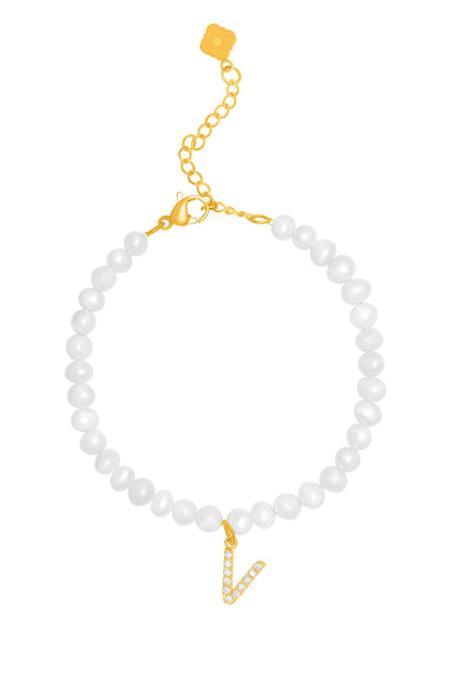 Initial Freshwater Pearl Bracelet