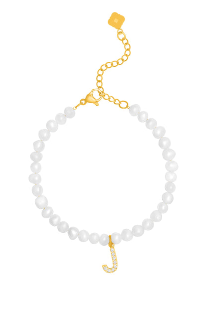 Initial Freshwater Pearl Bracelet