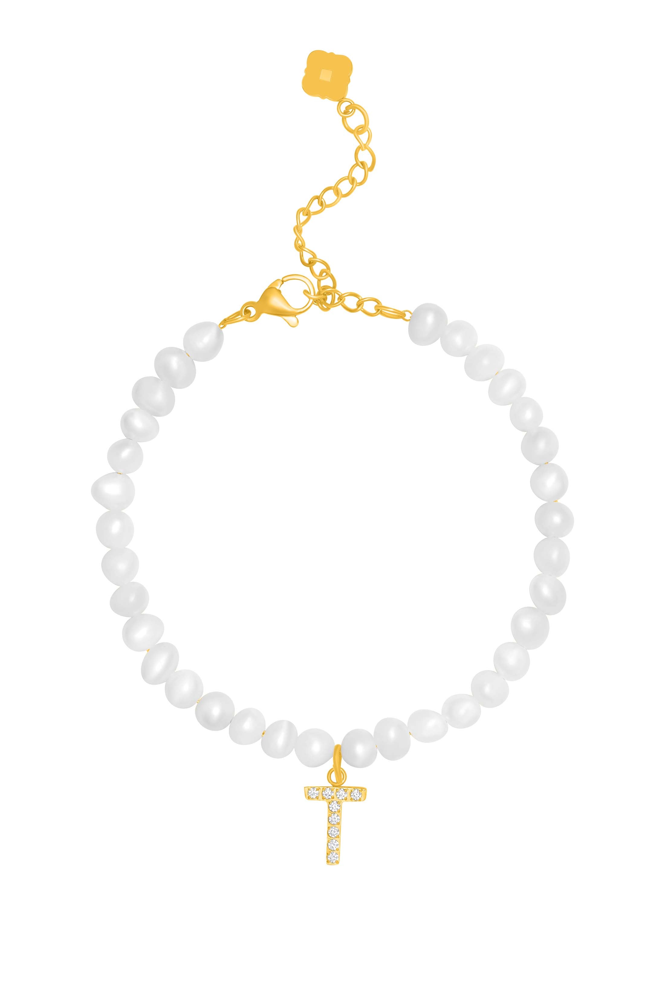 Initial Freshwater Pearl Bracelet