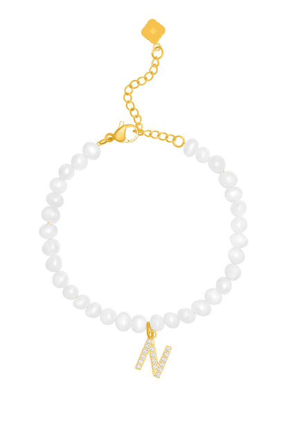 Initial Freshwater Pearl Bracelet
