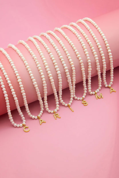 Initial Freshwater Pearl Necklace